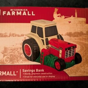 Mcormick Farmall Red and White Tractor Savings Bank
